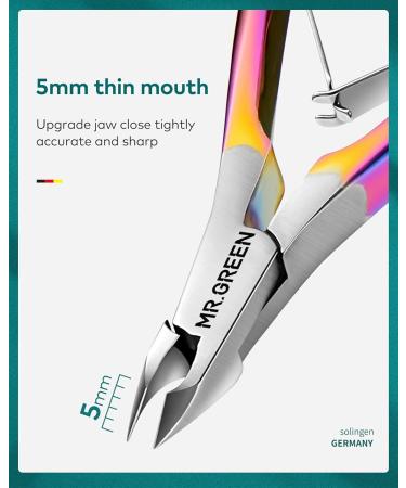 Cuticle Trimmer with Cuticle Pusher Cuticle Nipper Professional Stainless Steel Cuticle Cutter Sharp Durable Pedicure Manicure Tools for Fingernails and Toenails Colored - Buy Online on GoSupps.com