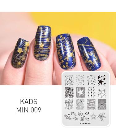 KADS Nail Art Stamping Plates Set - Flower, Butterfly, Ocean & Star Print Manicure Templates - Buy Online on GoSupps.com