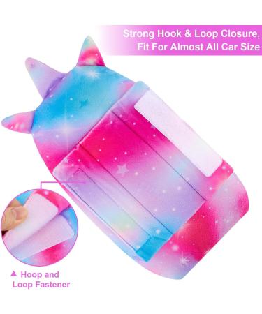 MHJY Cute Unicorn Seat Belt Pads for Kids - Comfortable Car Pillow Strap Cover for Toddlers - Purple Blue Head & Neck Support - Buy Online on GoSupps.com