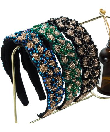 scicent Headbands for Women's Hair Fashion Hair Bands for Party Baroque Head Band Vintage Crystal Hairband Wide Hair Accessories for Ladies Elegant Head Hoop for Daily Wearing - 26019 - Buy Online on GoSupps.com