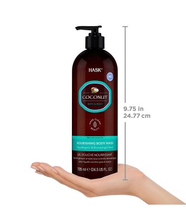 HASK Coconut Body Wash | Vegan Formula, Hypoallergenic, Dermatologist Tested | pH Balanced 24.5oz Bottle - Buy Online on GoSupps.com