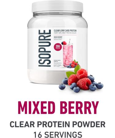 Isopure Bundle of Clear Whey Isolate Protein Powder Mixed Berry 16 Servings + Isopure 100% Pure Creatine Monohydrate Powder Unflavored 100 Servings - Buy Online on GoSupps.com