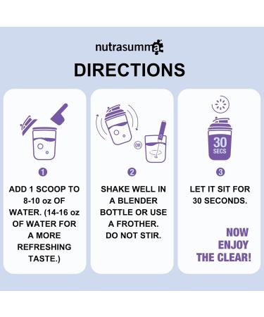 Nutrasumma Clear Whey Protein Isolate Powder 20g Protein Sugar Free Fat Free Lactose Free Moonlit Grape Flavor 1.21 lb 22 Servings - Buy Online on GoSupps.com