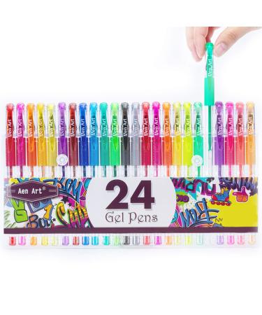 Aen Art Double Line Outline Pens, 26 Colors Shimmer Marker for