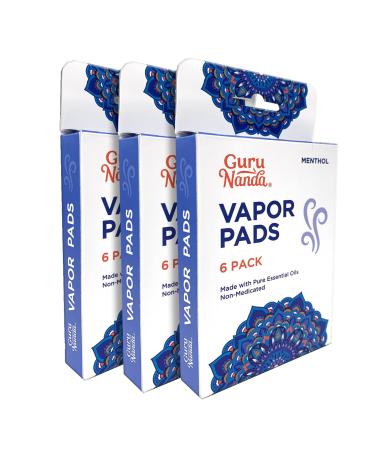 GuruNanda Humidifier Vaporizer Vapor Pads for Humidifier   Waterless Vaporizer Vapor Pad for Congestion with Eucalyptus & Cedar Leaf Essential Oils - for Kids and Adults (18 Reusable Pads) Menthol