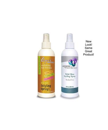 Organic Excellence Wild Mint Hair Styling Spray - 8 oz. Bottle | Revitalizing Hair Therapy for All Hair Types | Alcohol-Free - Buy Online on GoSupps.com