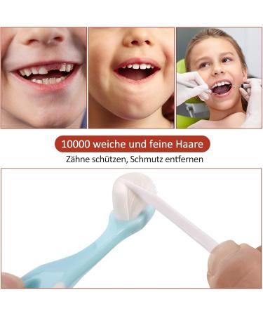 Laokai Baby Toothbrush Set - 4 Extra Soft Toothbrushes for Kids 1-6 Years | 10 000 Nano Bristles for Gentle Cleaning - Buy Online on GoSupps.com