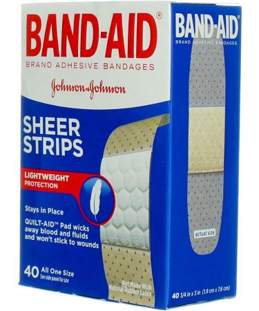BAND-AID Brand TRU-STAY Sheer Bandages All One Size 40 Count - Pack of 5 - Buy Online on GoSupps.com