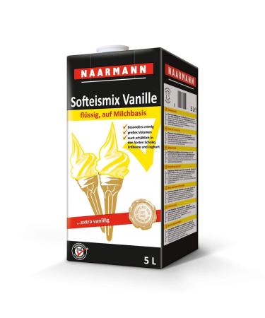 Naarmann soft ice cream mix vanilla liquid 5 percent fat creamy 5000ml