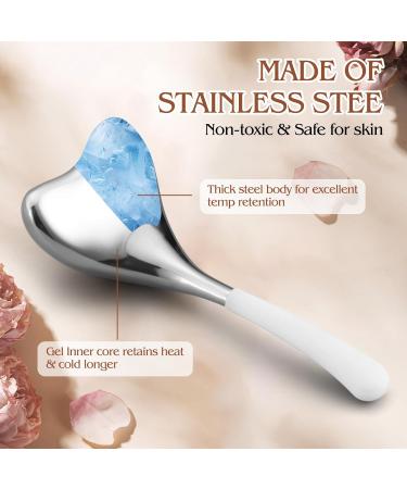 Buy Unbreakable Running Man Cryo Sticks - Stainless Steel Ice Globes & Gua Sha Facial Tools for Skin Tightening & Cooling Spa Treatment - Buy Online on GoSupps.com