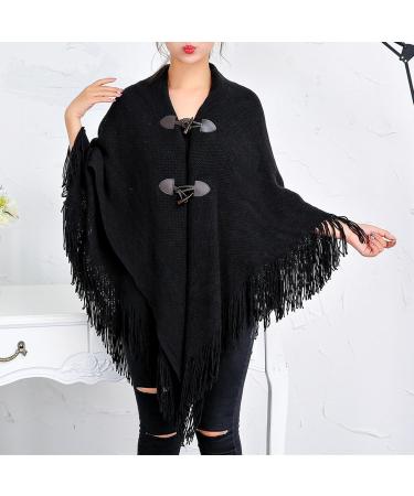 Ladies Autumn Triangle Scarf - Floral Design Versatile All-Season Black Cover Scarf for Women - Buy Online on GoSupps.com