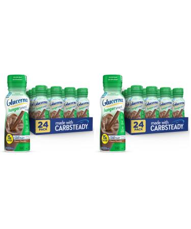 Glucerna Hunger Smart Diabetes Care Shake Classic Chocolate Diabetic Meal Replacement to Support Blood Sugar Management 15g Protein 180 Calories Ready to Drink 10 Fl Oz (Pack of 48)
