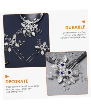 minkissy 4 Sets Bridal Wedding Comb Hair Leaf Bride Wedding Comb Green Accessories Bride Headdress Pearl Headpiece for Wedding Bride Headpieces Copper Wire Prom Flowers Banquet - Buy Online on GoSupps.com
