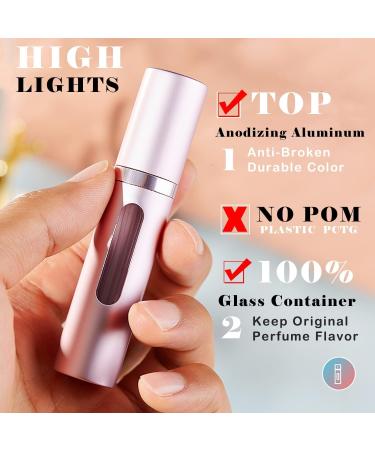 Perfume Atomiser Refillable Perfume Bottle for Travel Leaking Proof Mini Empty Perfume Spray Bottle for Women and Men 8ml - Matte Black & Matte Black - Buy Online on GoSupps.com