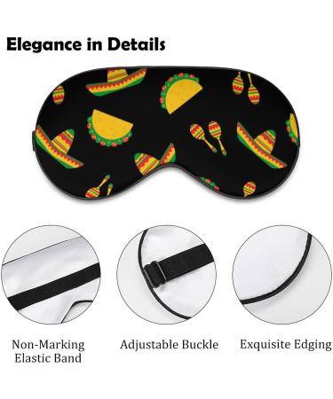 Taco National Day Sleep Mask - Adjustable Eye Cover for Sleeping and Travel - Blocks Light for Men and Women - Buy Online on GoSupps.com