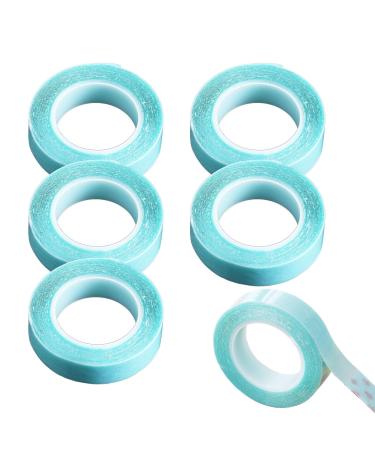 FUIPVGI 5 Rolls/15 Meters Hair Extension Tape Tabs Double Sided Adhesive Wig Hairpiece Waterproof Blue Tape Body Tape Beauty Tool for Human Hair Weft Replacement Toupee Tape (Blue) (Blue)