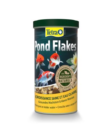 Tetra Pond Flakes – Complete Flake Food for Garden and Ornamental Pond Fish – Suitable for Small Fish, Young Fish, Fearful Fish – 1 L