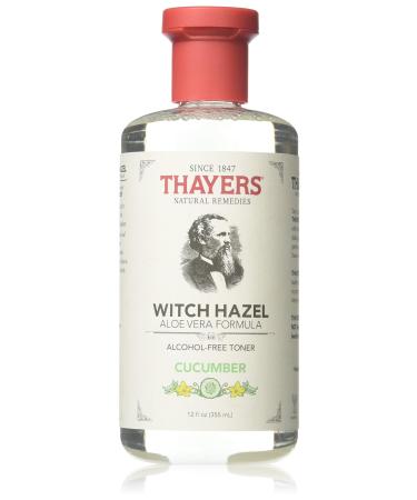 Thayers Witch Hazel Toner With Aloe Vera Formula Alcohol-Free Cucumber - 12 Oz Pack of 3 Cucumber 12 Fl Oz (Pack of 3)