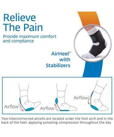 Air Cast Airheel Ankle Brace for Achilles Tendonitis & Plantar Fasciitis | Left & Right Foot Support | Includes Lumintrail Drawstring Bag | Large Size - Buy Online on GoSupps.com