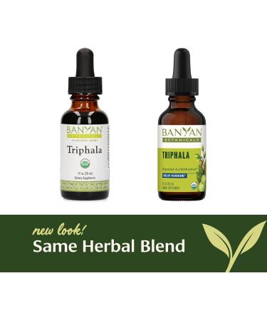 Banyan Botanicals Triphala Liquid Extract - Organic Digestion Supplement with Amla, Haritaki & Bibhitaki Colon Support & Healthy Gut Microbiome* 1 fl oz Non-GMO Sustainably Sourced Vegan - Buy Online on GoSupps.com