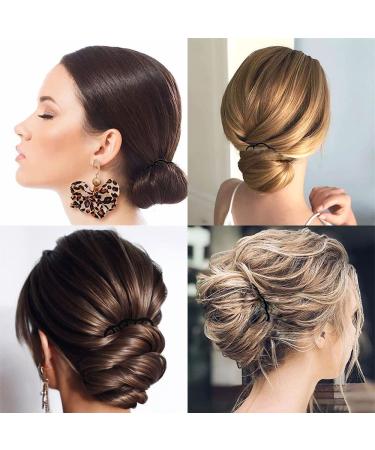 4 Pcs Black Hair Side Combs Hair Fork Clip Set- Hair Pins for Buns Updo French Twist, Stylish Alloy Hair Clips for Women - Buy Online on GoSupps.com