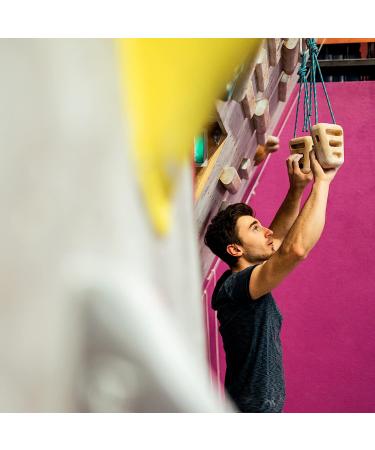 BG Climbing Double Sided Wood Rock Rings - Portable Hangboard for Finger Strength & Fitness Training at Home - Buy Online on GoSupps.com