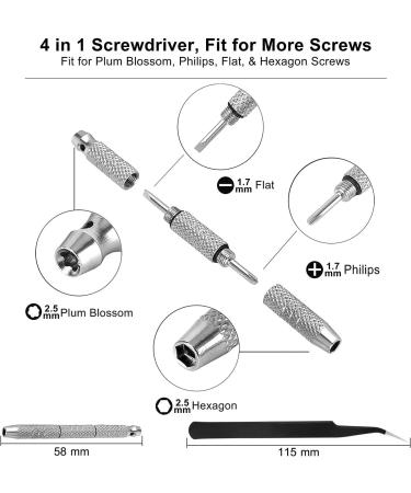 Eyeglass Repair Kit with 1000 Screws, Screwdriver, Cloth & Tweezers - for Eyeglasses & Sunglasses - Buy Online on GoSupps.com