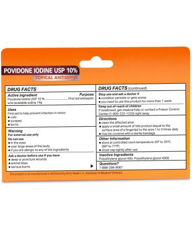 Globe (2 Pack) Povidone Iodine 10% First Aid Ointment 1 Oz for Cuts Scrapes Burns (Compare to Betadine) - Buy Online on GoSupps.com