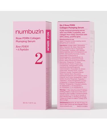 numbuzin No.2 Rose PDRN Collagen Plumping Serum Hydrating & Firming Serum with Peptides Plump Glowing Skin Korean Skincare 1.01 fl oz (30ml) - Buy Online on GoSupps.com