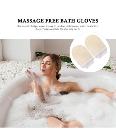 Cabilock 2pcs Loofah Exfoliating Gloves Pad Body Washing Mitts Loofah Scrubbers for Men Women Spa Shower Bath Towel 13x20x0. 5cm - Buy Online on GoSupps.com