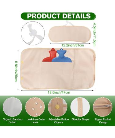 Reusable Organic Castor Oil Pack for Waist & Thyroid | Detox & Comfort Sleep | Adjustable Khaki Design - Buy Online on GoSupps.com