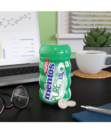 Mentos Pure Fresh Sugar-Free Chewing Gum with Xylitol Spearmint 50 Piece Bottle (Pack of 6) - Buy Online on GoSupps.com