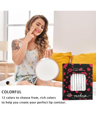  G n rique Lip pencil makeup lip liner | 12-color matte lip pencil | Waterproof and long-lasting matte lip pencil nude shade for women and girls - Buy Online on GoSupps.com