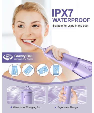 Sejoy Water Dental Flosser Pick - Portable Oral Irrigator Rechargeable & Waterproof for Teeth Cleaning - Perfect for Travel - Buy Online on GoSupps.com