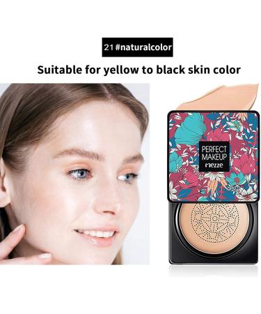 AILIEEE CC Cream Foundation Cushion B.B Printing Concealer Moisture Beauty Cream Base Makeup Moisturizing Oil Control Lightweight Smoothing Natural Concealer - Buy Online on GoSupps.com