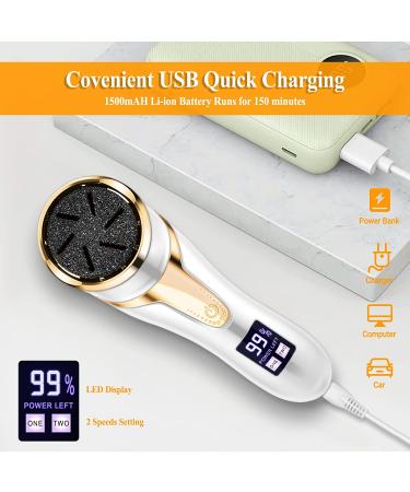 Electric Foot Callus Remover with 3 Grinding Heads - Professional Rechargeable Pedicure Tool for Hard Cracked Skin | Waterproof Foot Scrubber by BETUFIARY - Buy Online on GoSupps.com