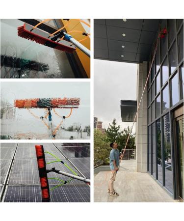 photovoltaic cleaner Window Cleaning Pole Window Cleaning Water-Fed Pole 30Ft Extendable Telesbrush Squeegee Attachment Window Professional Washer Kit 55cm Brush Head 6M/21FT - Buy Online on GoSupps.com