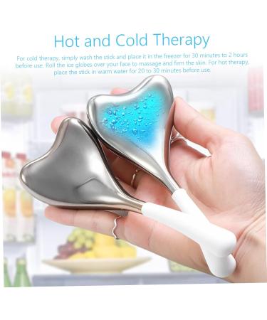 Buy Ice Globes Face Massager - Stainless Steel V-Shaped Gua Sha Tools for Women | Cooling Spa Globes for Skin Care - International Shipping Available - Buy Online on GoSupps.com
