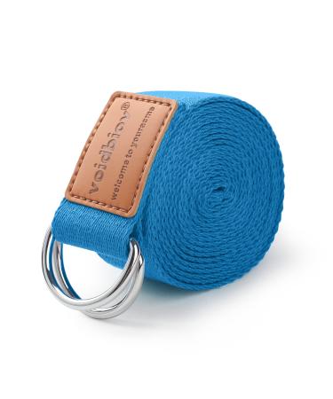 Voidbiov cintura per yoga assist 1.85-2.5m Sensazione di Cotone Naturalale in Grado di fissare la postura Migliore la Flybilit del Corpo e aiutare lo stretching muscolare blauer See 250cm 1 piece