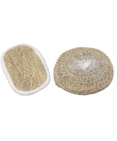 Natural Vetiver Bath Scrub (Pack of 2) Fragrant Skin Friendly Khus Ramacham Chrysopogon Zizanioides Eco Friendly Bio Degradable 1 Count (Pack of 2)