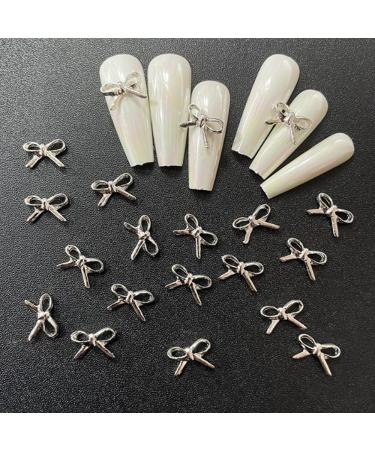 20 pieces of rhinestones nails loop nail art charms cross-nail trailer for nails bear butterfly nail gemstones for nail design nail decoration nail accessories DIY handicrafts (arch node)