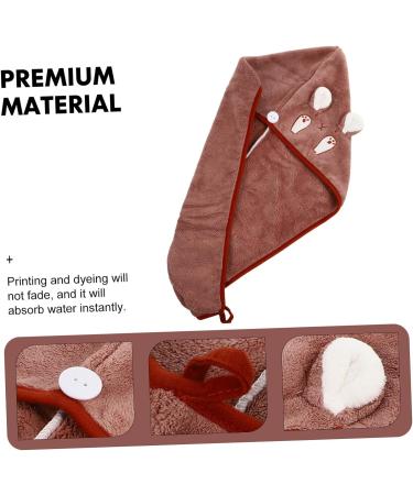 NUSITOU 1pc Coral Fleece Dry Hair Hat Shower Cap for Hair Drying Wraps Fast Drying Hat Cute Nail Files Bath Dryer Hat Sea Nail Art Charm Hijab Child Pink Turban Super Absorbent Pink 64x24x0.8cm - Buy Online on GoSupps.com