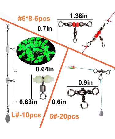 160 STK Fishing Vertebrae Snaps - Ball Bearing Barrel Snaps & 3-Way Triple Swivel Clips for Saltwater & Freshwater Fishing - Buy Online on GoSupps.com