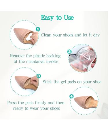 Metatarsal Pads & Ball of Foot Cushions - 3 Pairs Gel Shoe Inserts for Pain Relief & Comfort - International Shipping - Buy Online on GoSupps.com
