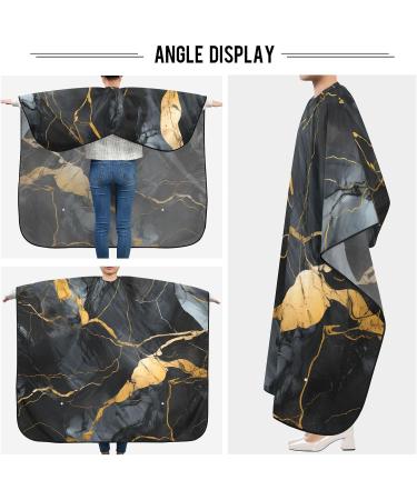 Waterproof Barber Cape - Black Marble & Cheetah Haircut Bib for Men & Women | Unisex Hair Cutting Cape | Durable & Stylish - Buy Online on GoSupps.com