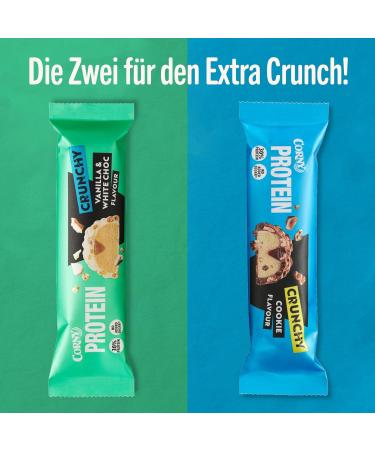 Buy Corny Protein Crunchy Vanilla & White Chocolate Bars | 30% Protein No Added Sugar | Bulk Pack of 12x45g - International Shipping Available - Buy Online on GoSupps.com