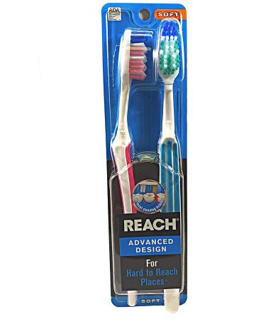 REACH Advanced Design Toothbrushes Soft Full Head Value Pack 2 ea - Buy Online on GoSupps.com