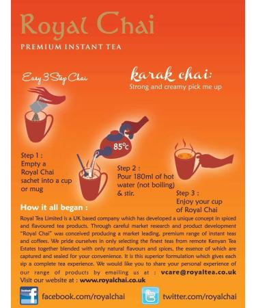 Royal Chai Premium Instant Karak Indian Tea 200g Pack of 2 natural sweetened - Buy Online on GoSupps.com