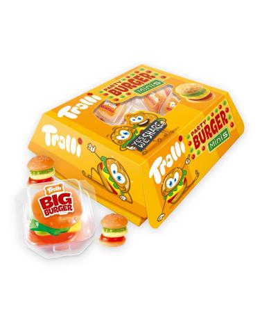 Trolli Burger Box Set 150g Mini Burgers + 1 Big Burger 50g Bonbons g lifi s cultes partager M lange sucr pour anniversaire BBQ & Candy Bar Chaque burger emball individuellement