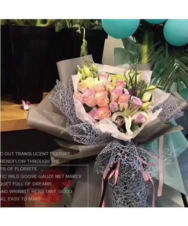 Jacquard Net Mesh Floral Wrapping Paper Roll - Light Purple (19.7in x 180in) - Buy Online on GoSupps.com